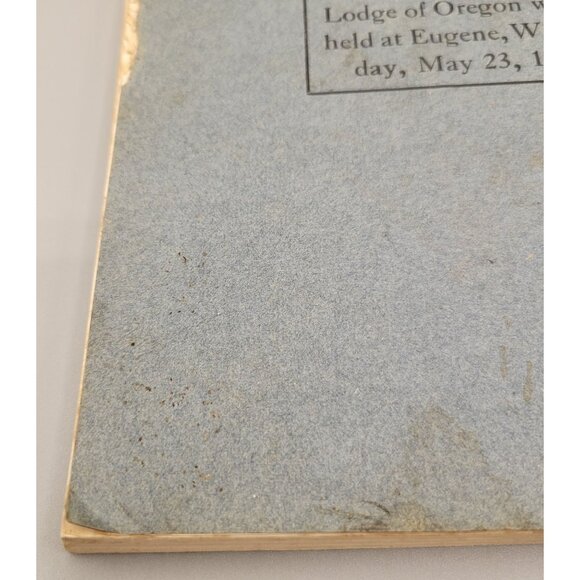 Proceedings Grand Lodge Odd Fellows IOOF May 1916 Roseburg Oregon Book - Picture 5 of 12